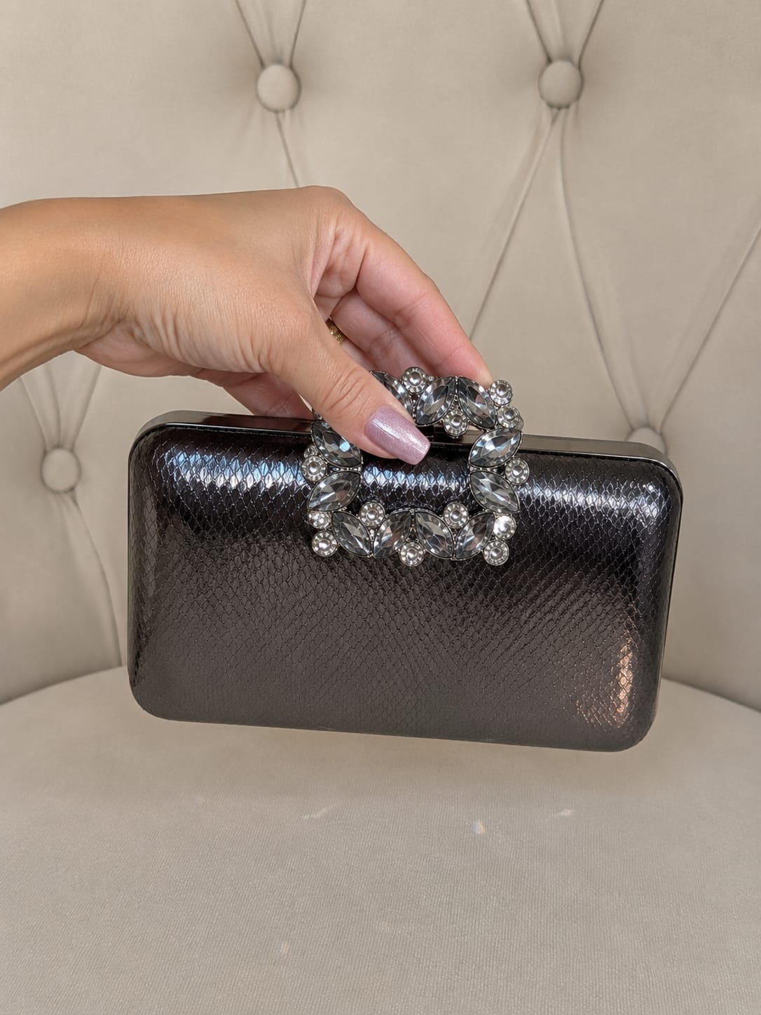 Geanta Clutch Aramie cu Cristale