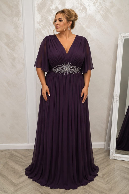 Rochia Mali – Rochie lungă din voal pentru mărimi plus size