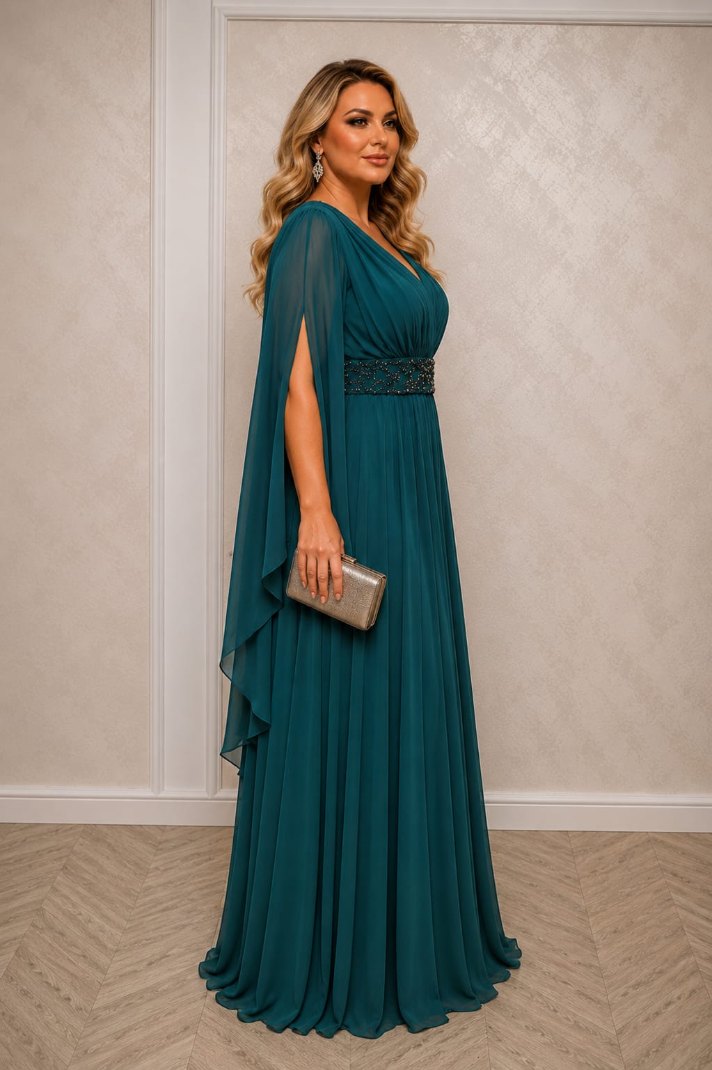 Rochie Voleta – Rochie vaporoasa din voal pentru doamnele cu masuri mari