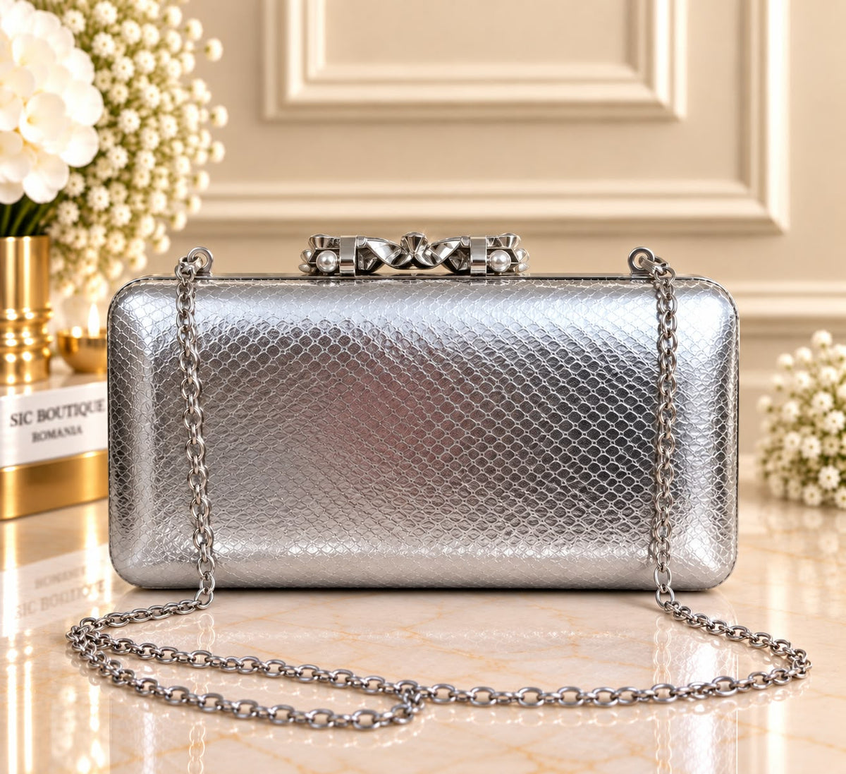 Geanta Clutch dama eleganta cod 1113 cu cristale – Plic de Ocazie