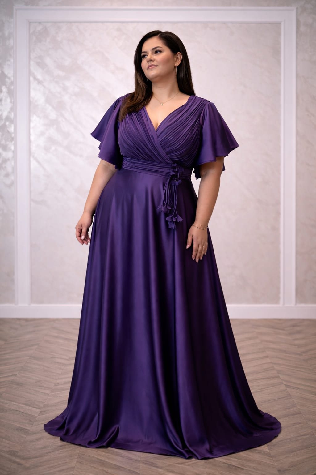 Rochia Gloria – Rochie eleganta de seara din satin premium, simpla