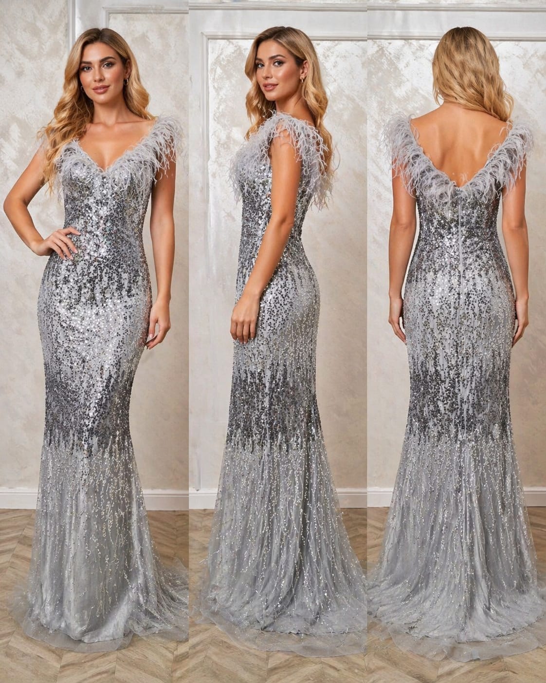 Rochia Doll – Rochie de seara sirena editie limitata cu perle si cristale