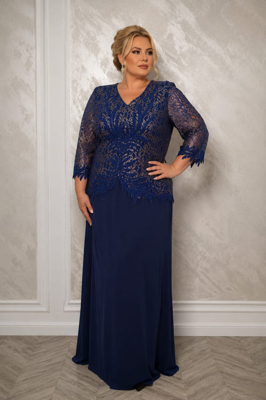 Rochie Duchese - Rochie lunga vaporoasa pentru masurile Plus Size