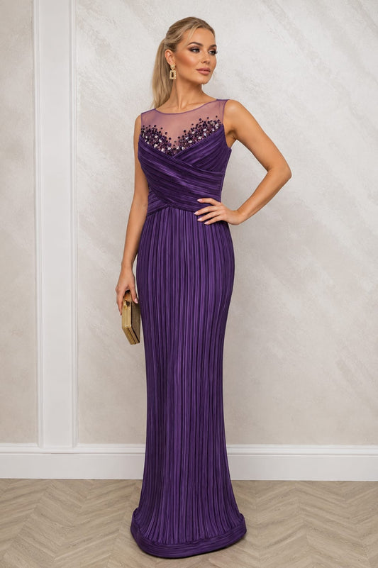 Rochia Holly  – rochie lunga eleganta cu cristale cusute manual
