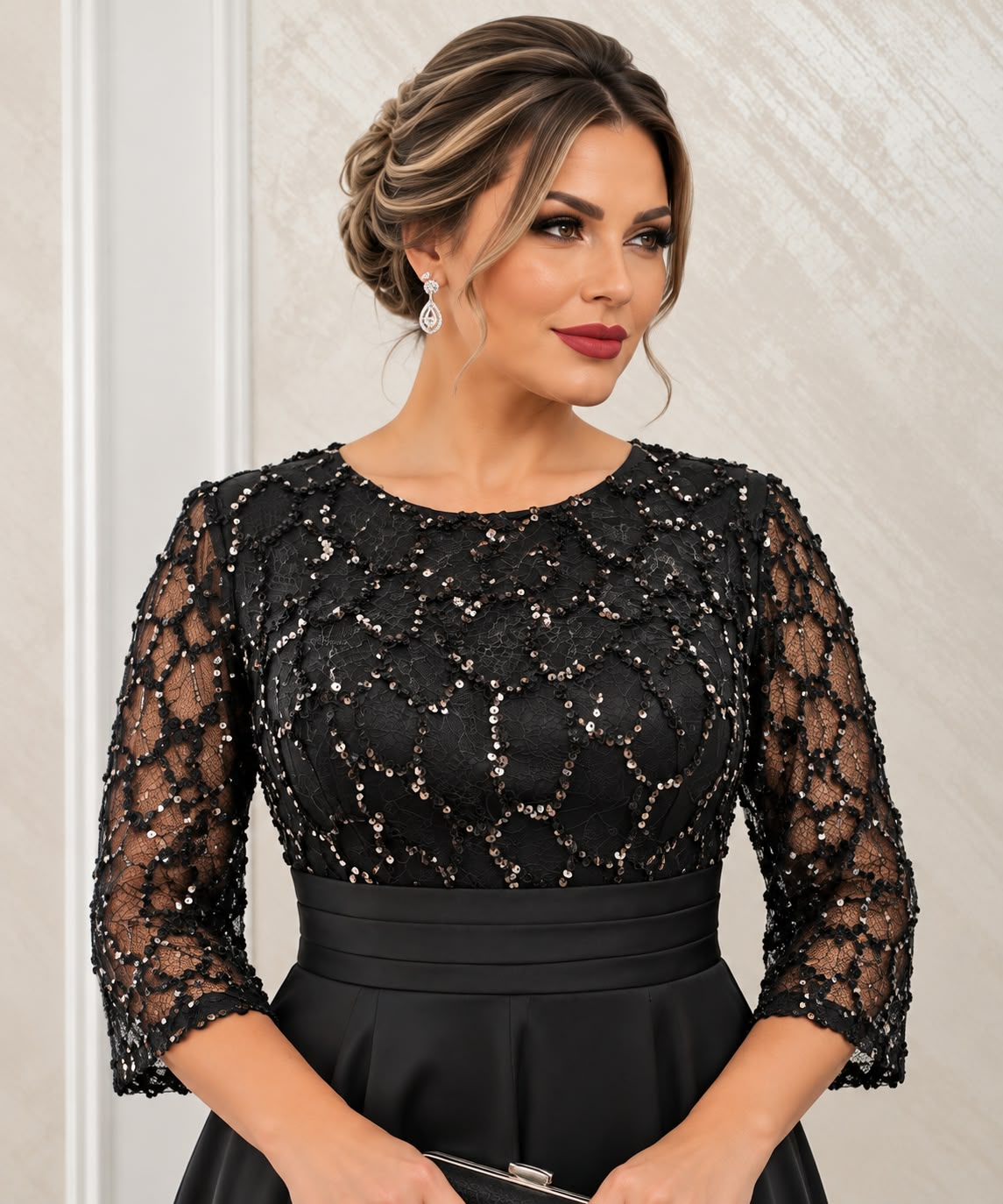 Rochia Dixi lungime midi-rochie eleganta disponibila in 2 nuante