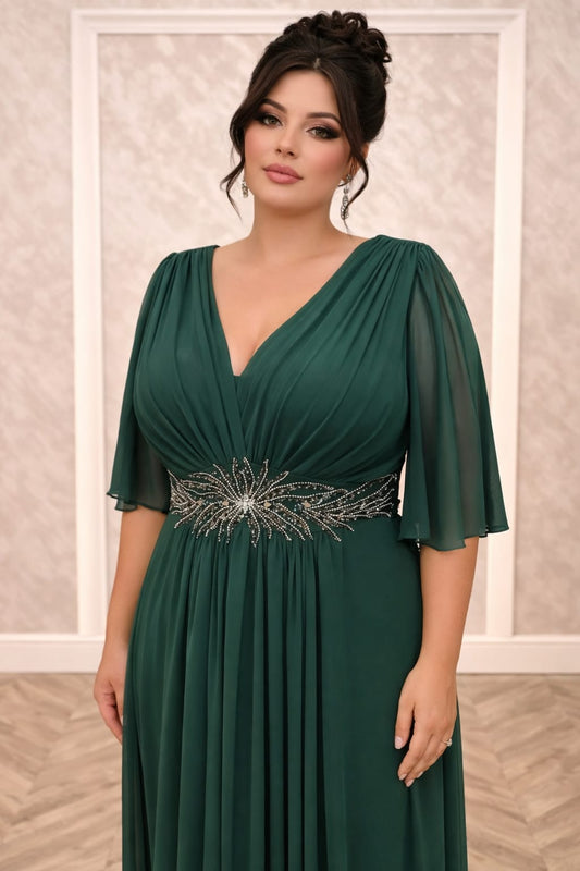 Rochia Mali – Rochie lungă din voal pentru mărimi plus size