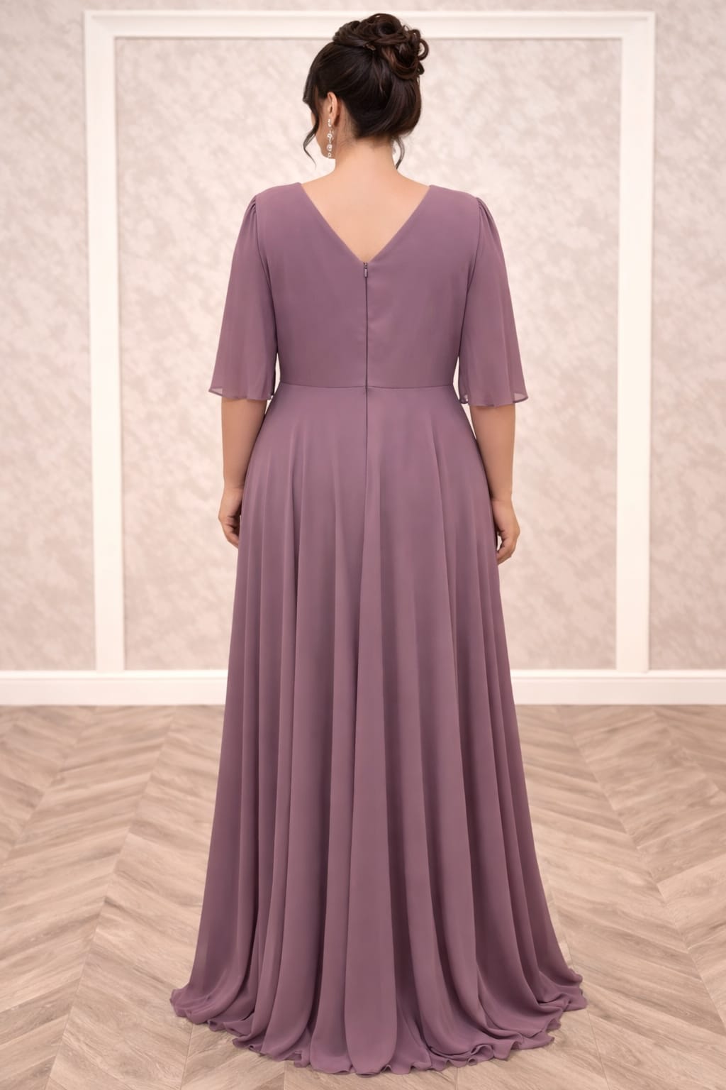 Rochia Mali – Rochie lungă din voal pentru mărimi plus size
