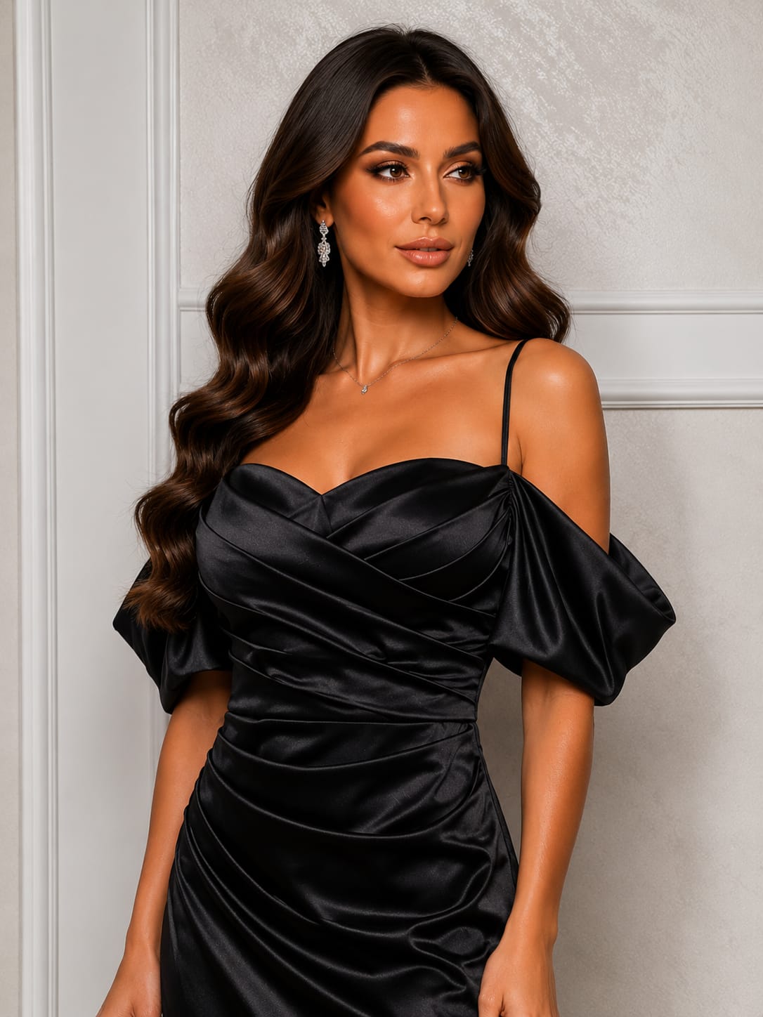 Rochie Jivago din satin premium diverse culori