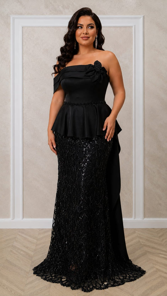 Rochia Gema – Rochie lunga de seara tip sirena, cu corset si detalii pretioase