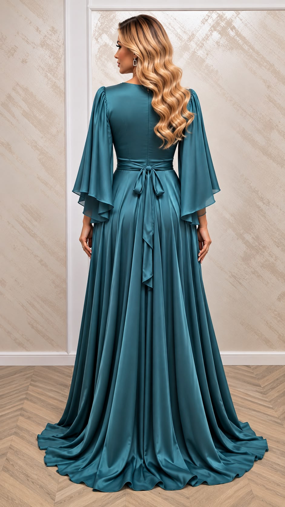 Rochia Diona Lux – rochie de seara lunga din satin cu fir de matase si cristale disponibila in 3 culori