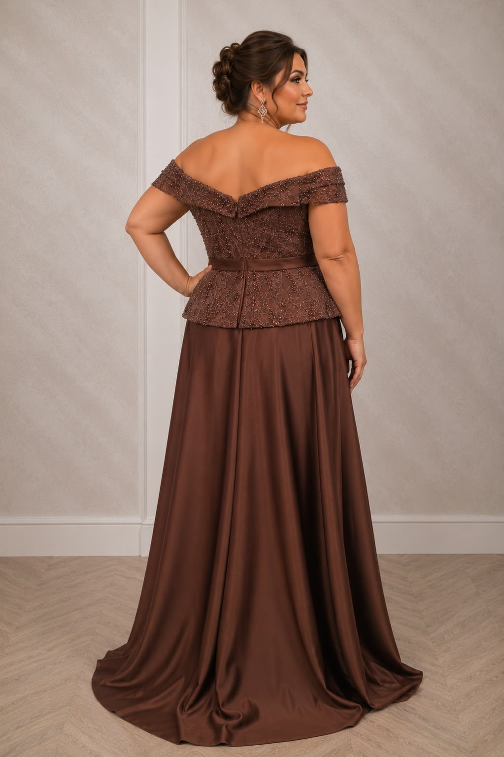 Rochia Donatela - Rochie lunga eleganta din tafta cu corset din dantela