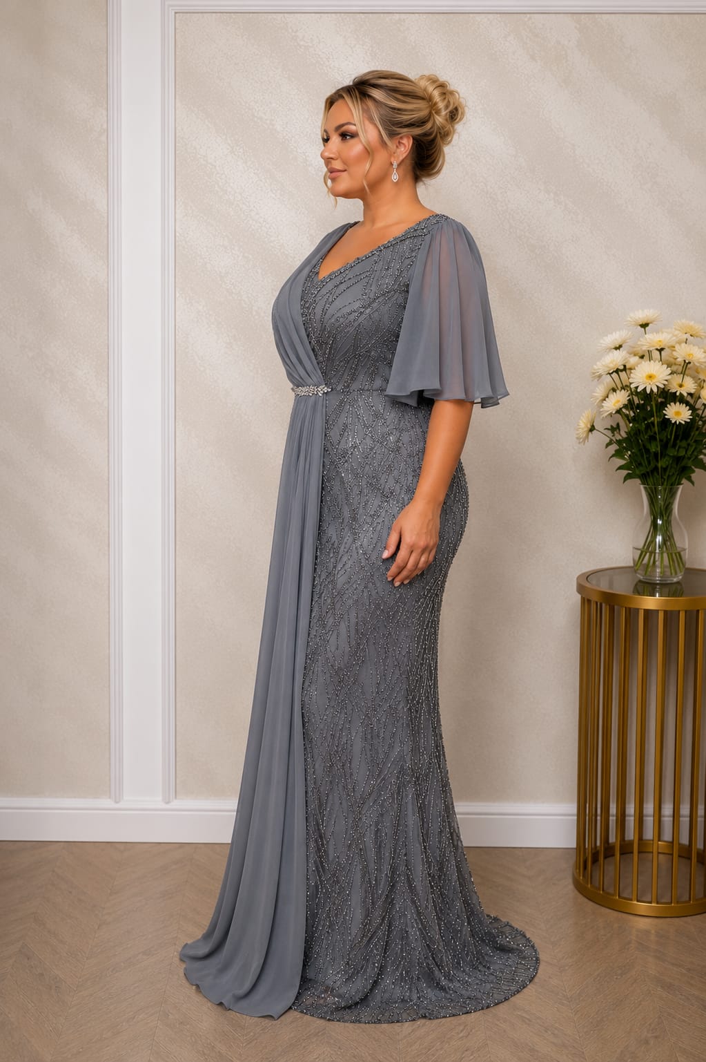 Rochia Sophia – rochie eleganta luxoasa pentru marimi plus size