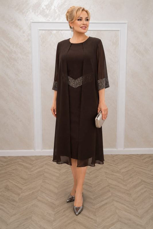 Rochie Barbara Midi -Rochie eleganta si rafinata pentru evenimente disponibila in 2 nuante