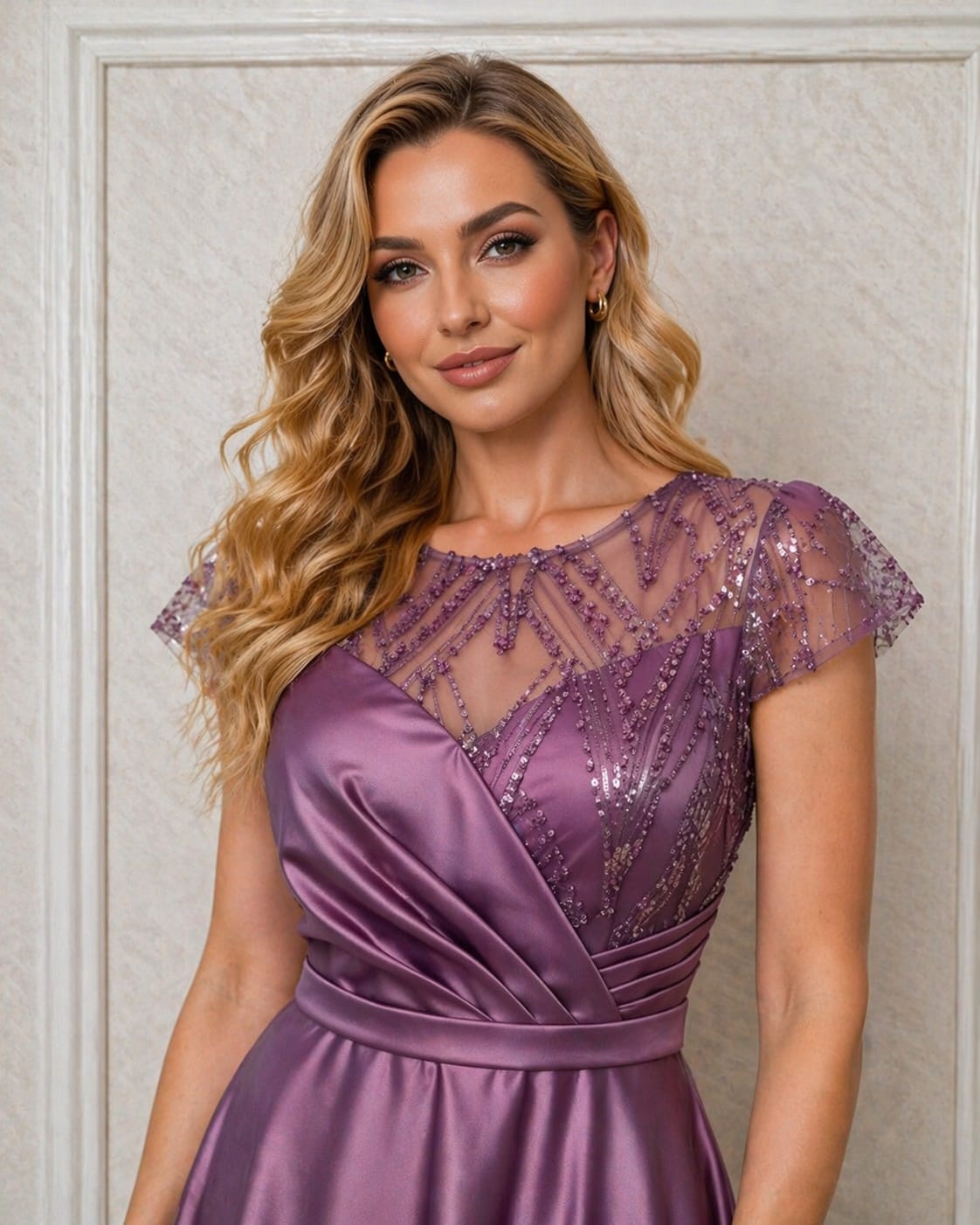 Rochia Donna – Rochie eleganta midi din satin cu detalii rafinate