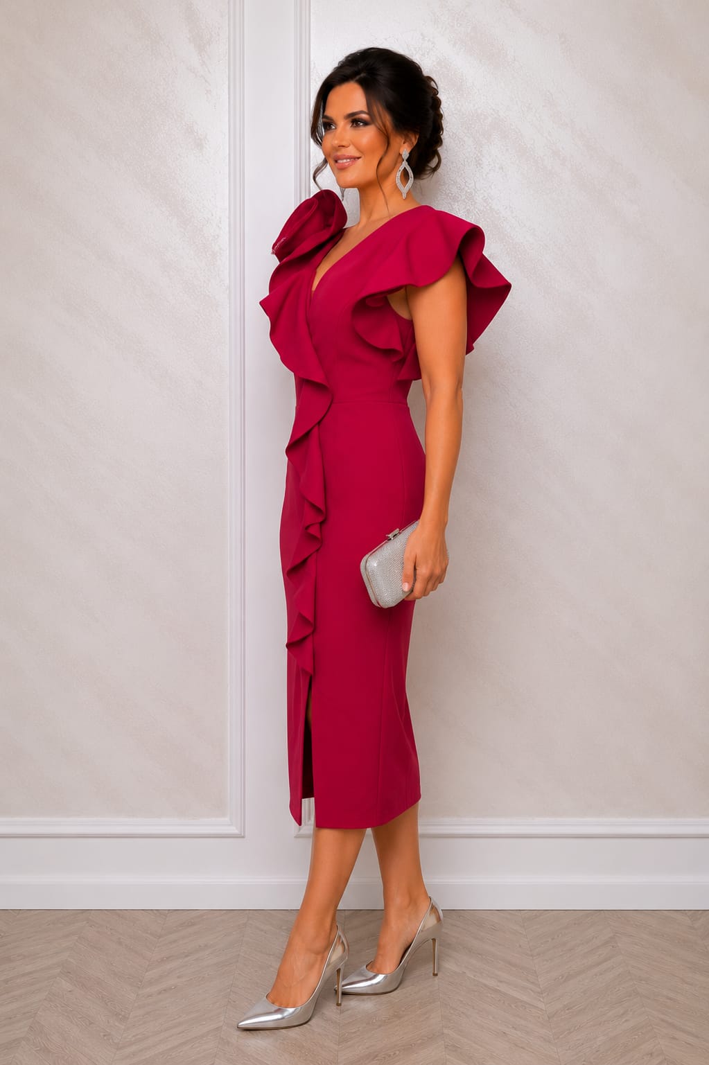 Rochie Lilia – Rochie midi eleganta, sofisticata pentru aparitii memorabile