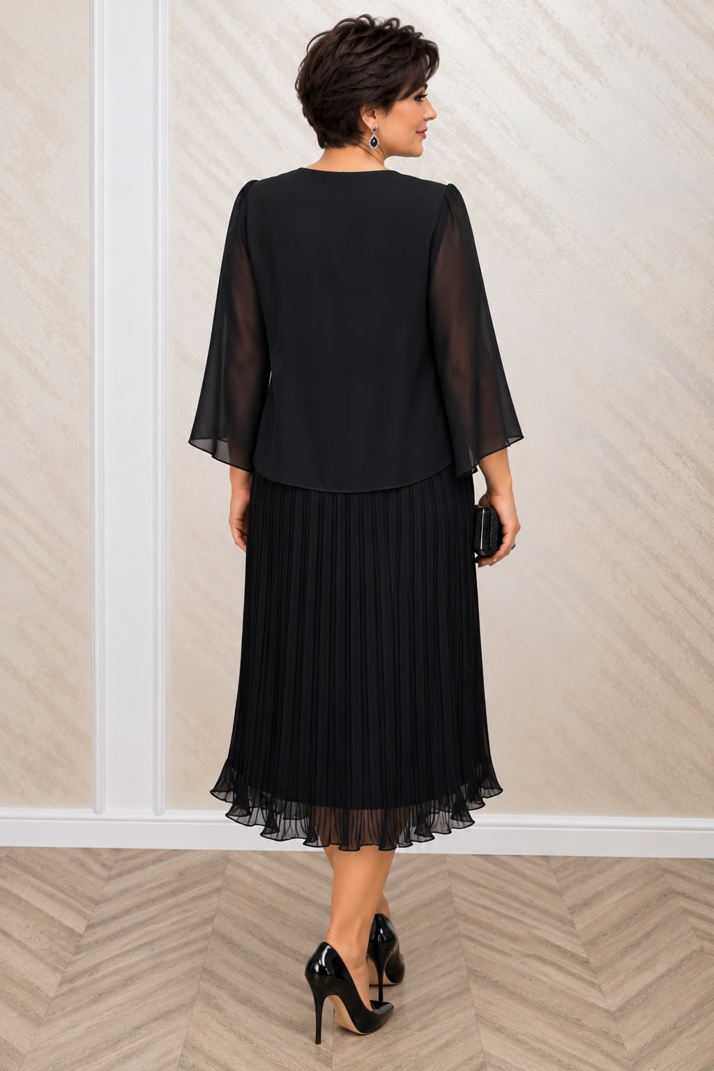 Rochie Teo Royal midi din voal cu cristale - marimi mar
