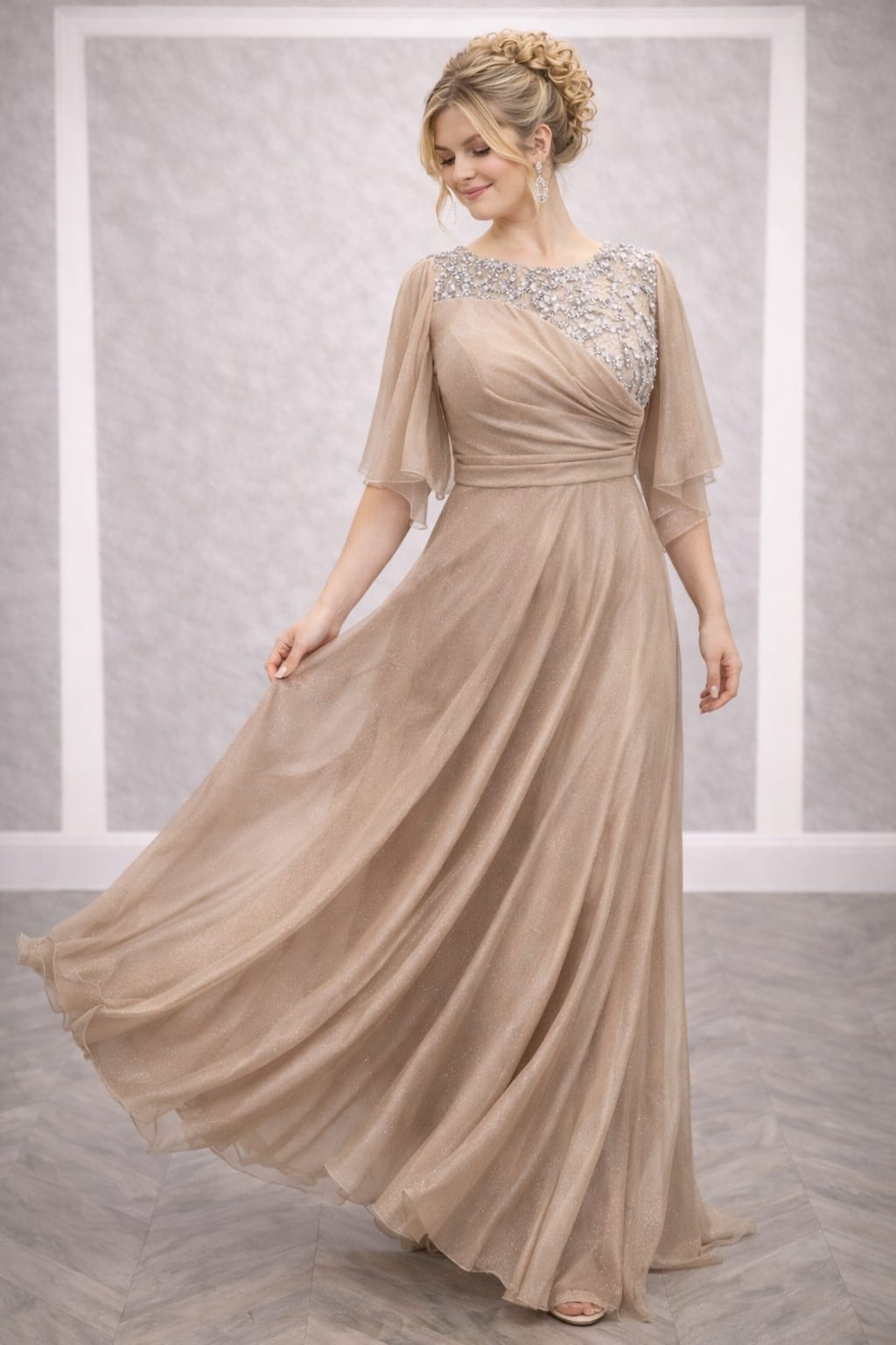 Rochie Bella – Rochie lunga din lurex, eleganta si  vaporoasa mai multe culori