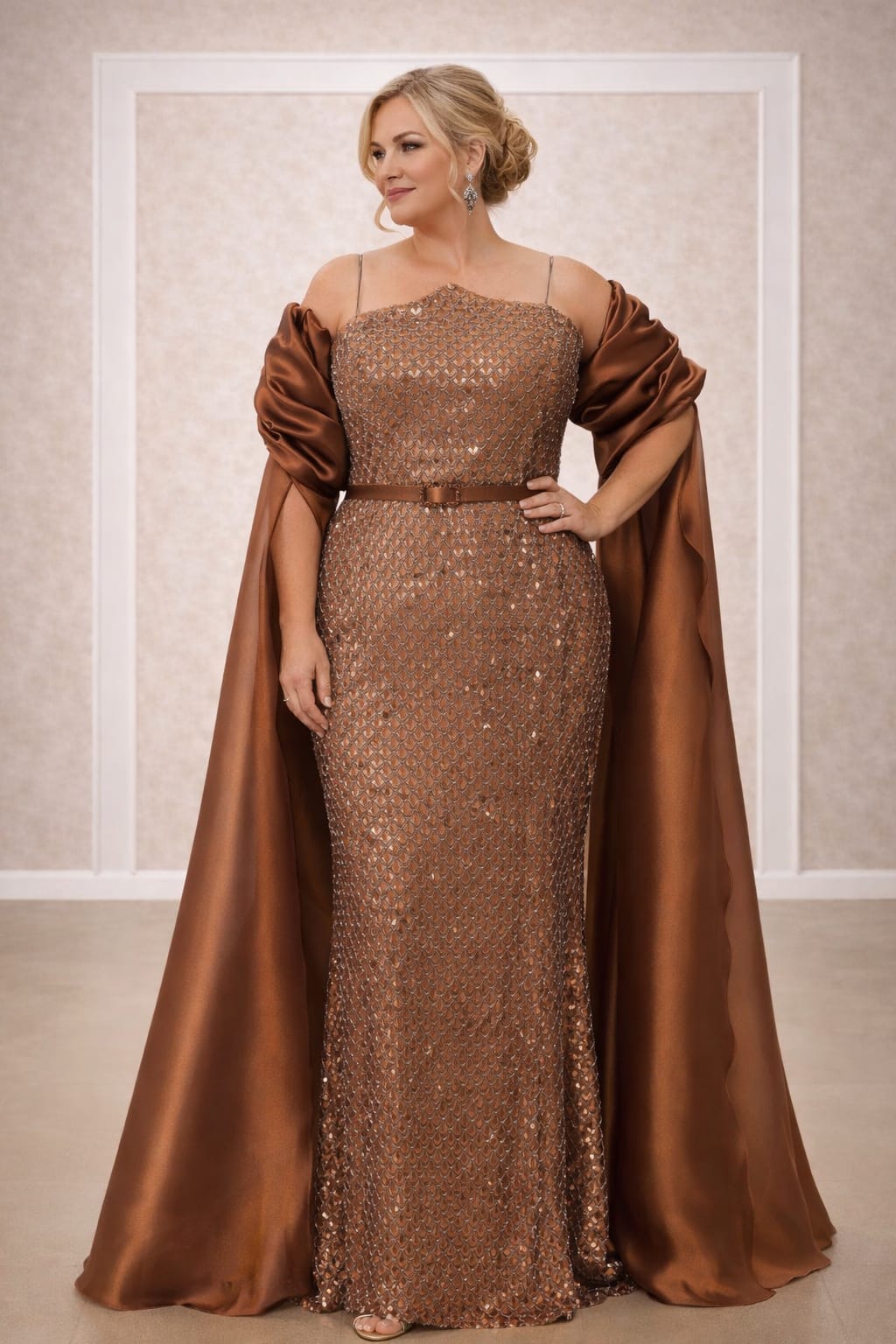 Rochia Deborah – Rochie Eleganta de seara , culoare chocolate