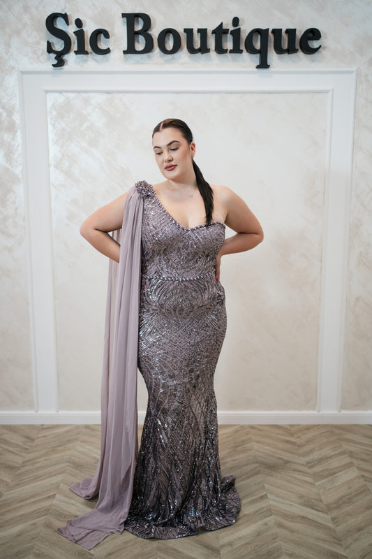 Rochia Anne- rochie lungăde ocazie cu paete