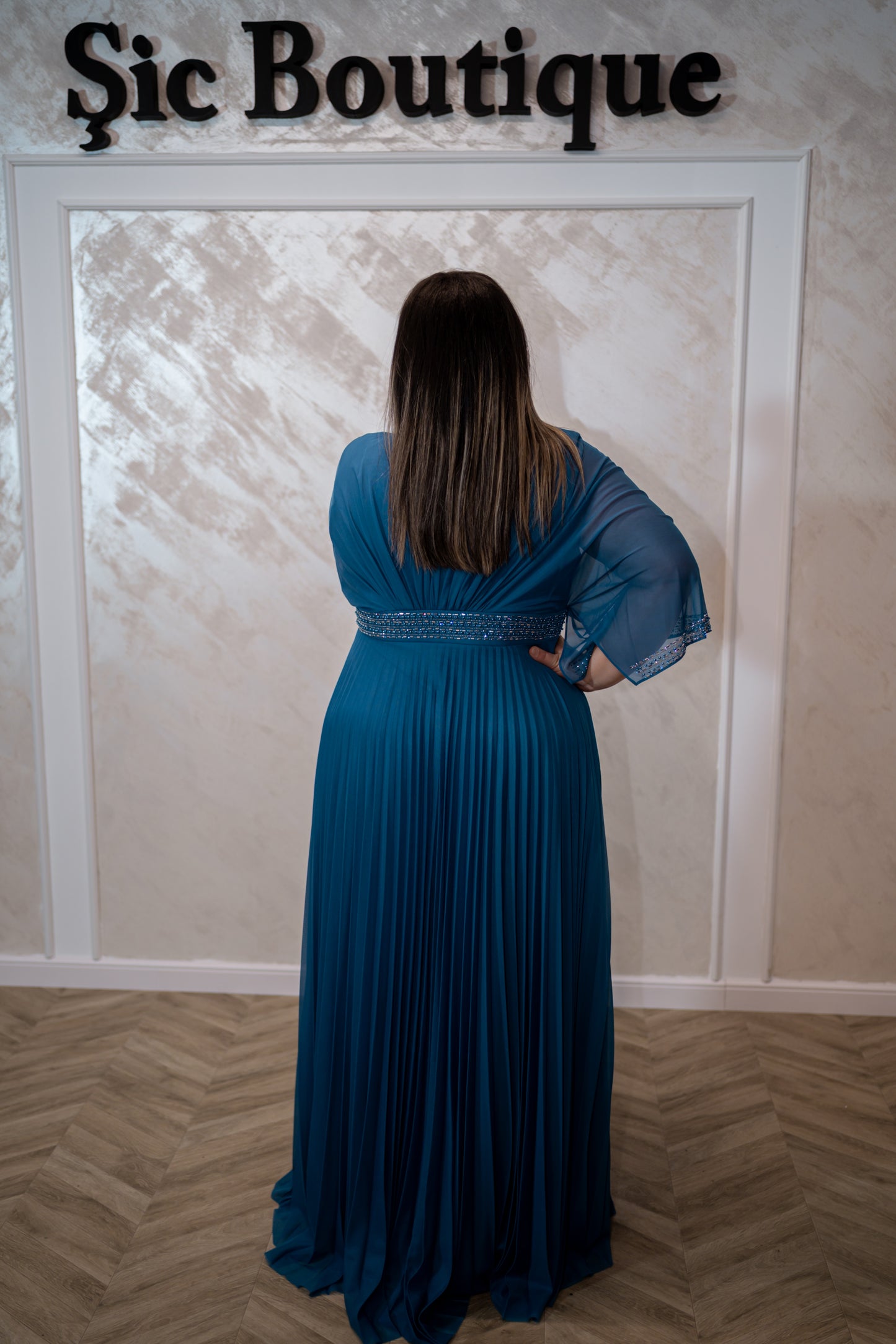 Rochia Florenta – Rochie eleganta pentru marimi foarte mari din tull italian, fluida și rafinata