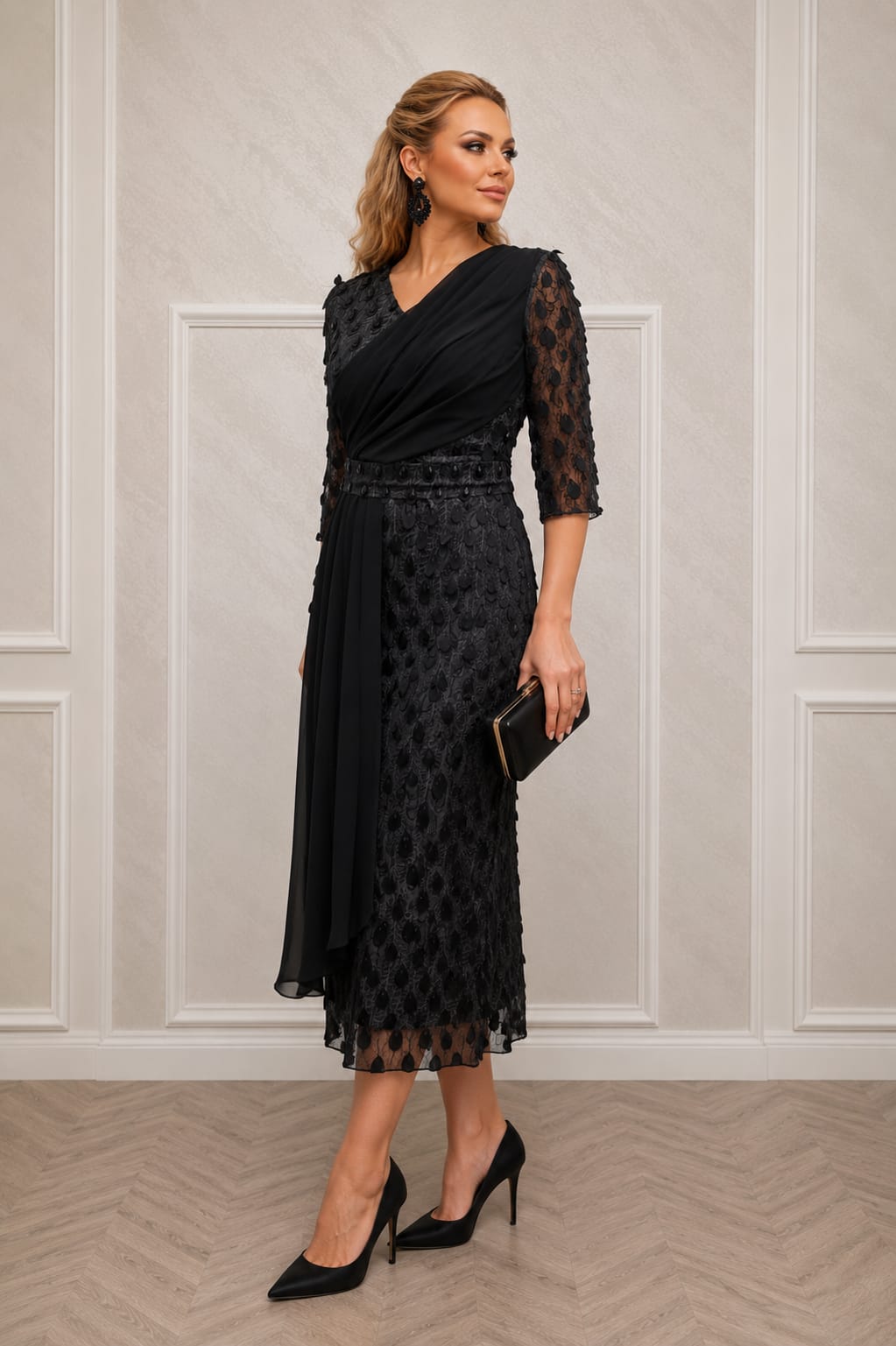 Rochia Forever Midi – Rochie midi eleganta si delicata, vaporoasa pentru petrecerile de vara