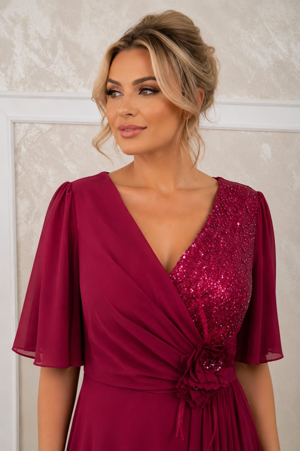 Rochia Stella Midi – Rochie lungime midi din voal cu maneci vaporoase diverse culori