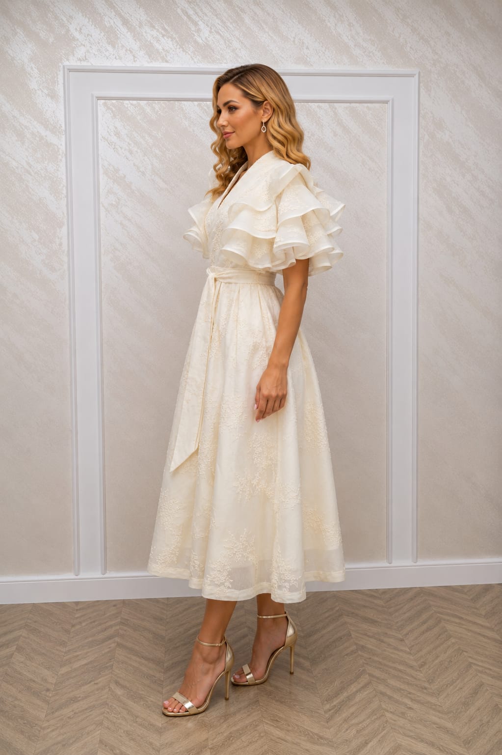 Rochie Love – Rochie lungime midi eleganta si vaporoasa pentru evenimentele  din sezonul cald