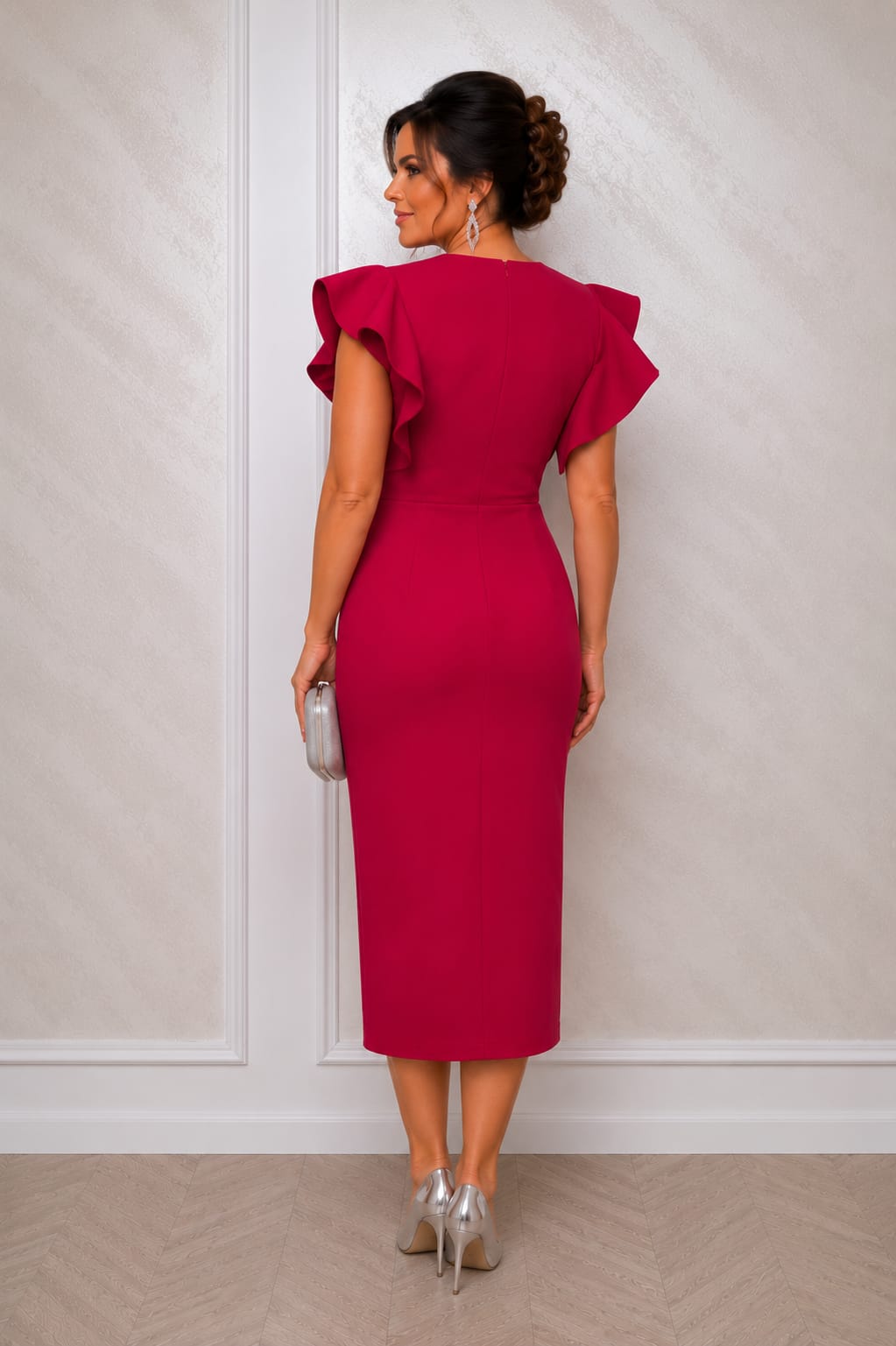 Rochie Lilia – Rochie midi eleganta, sofisticata pentru aparitii memorabile