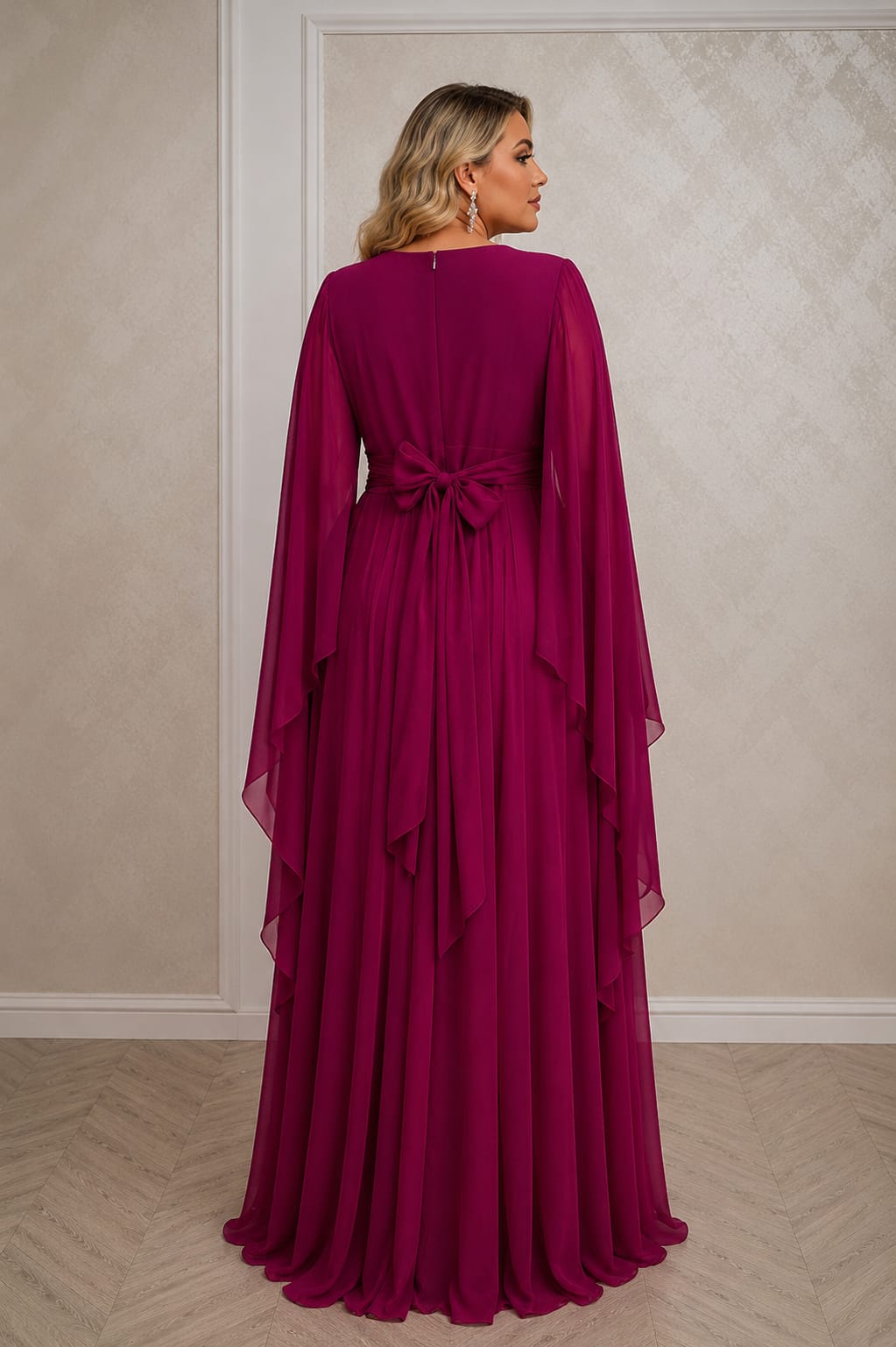 Rochie Voleta – Rochie vaporoasa din voal pentru doamnele cu masuri mari