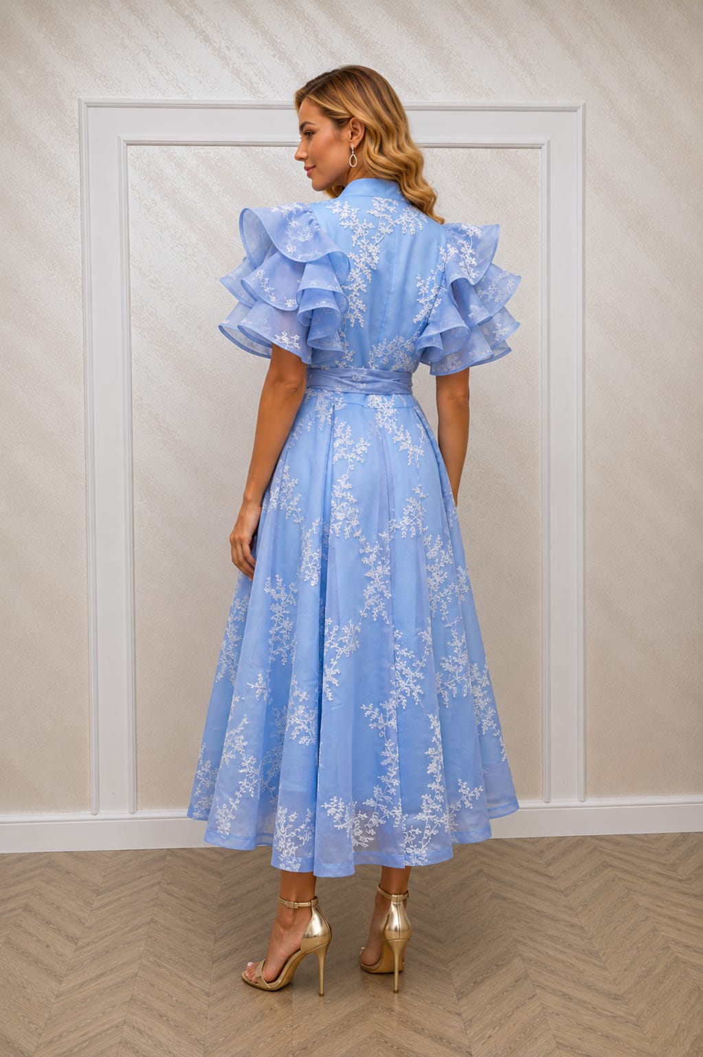 Rochie Love – Rochie lungime midi eleganta si vaporoasa pentru evenimentele  din sezonul cald