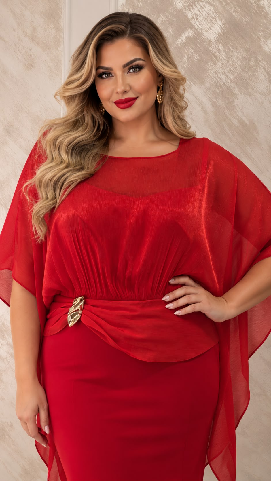 Rochie Anastasia eleganta midi cu bolero din organza pentru marimi medii si mari