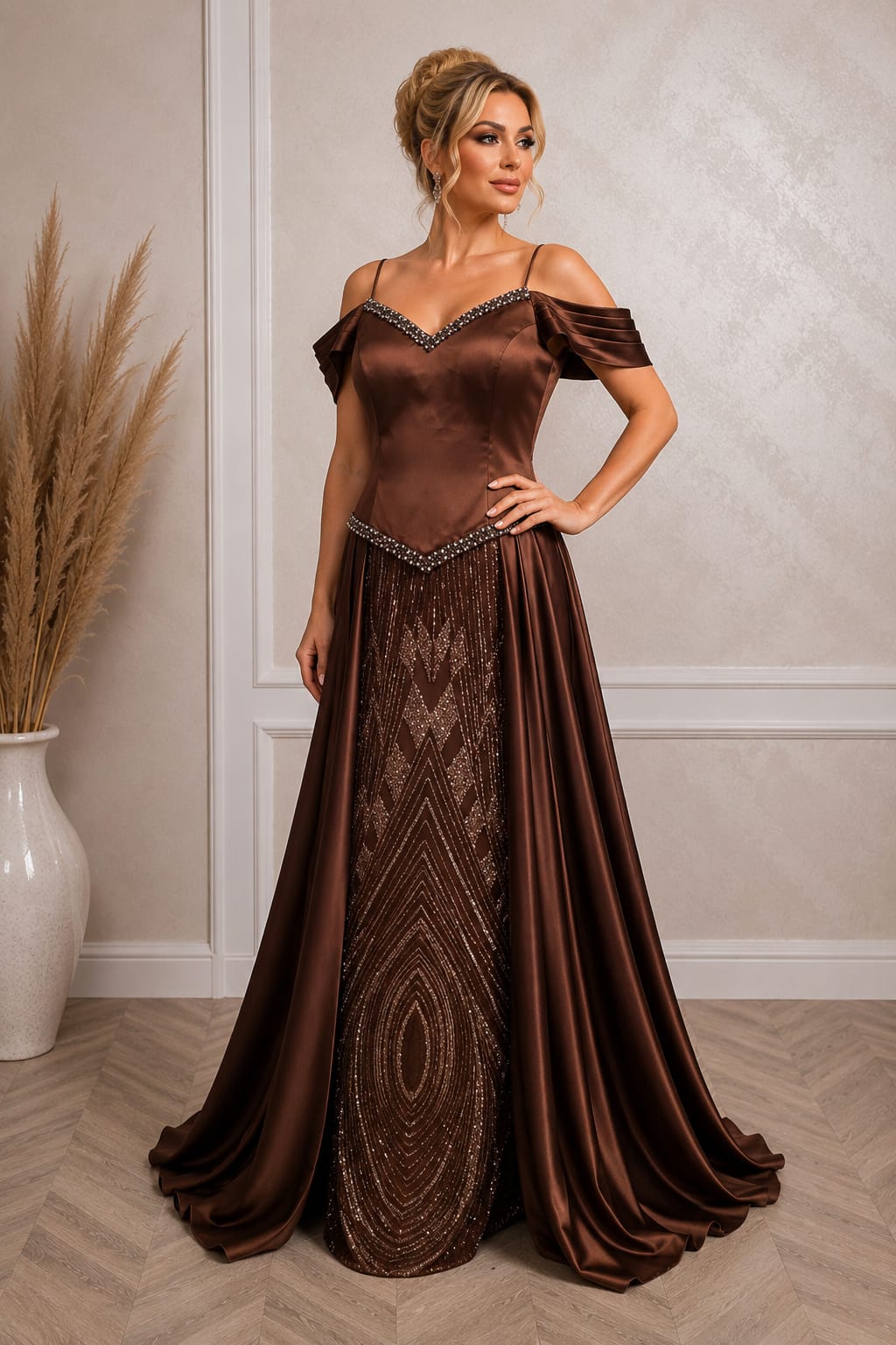 Rochia Enola - Rochie lunga eleganta cu trena mai multe culori