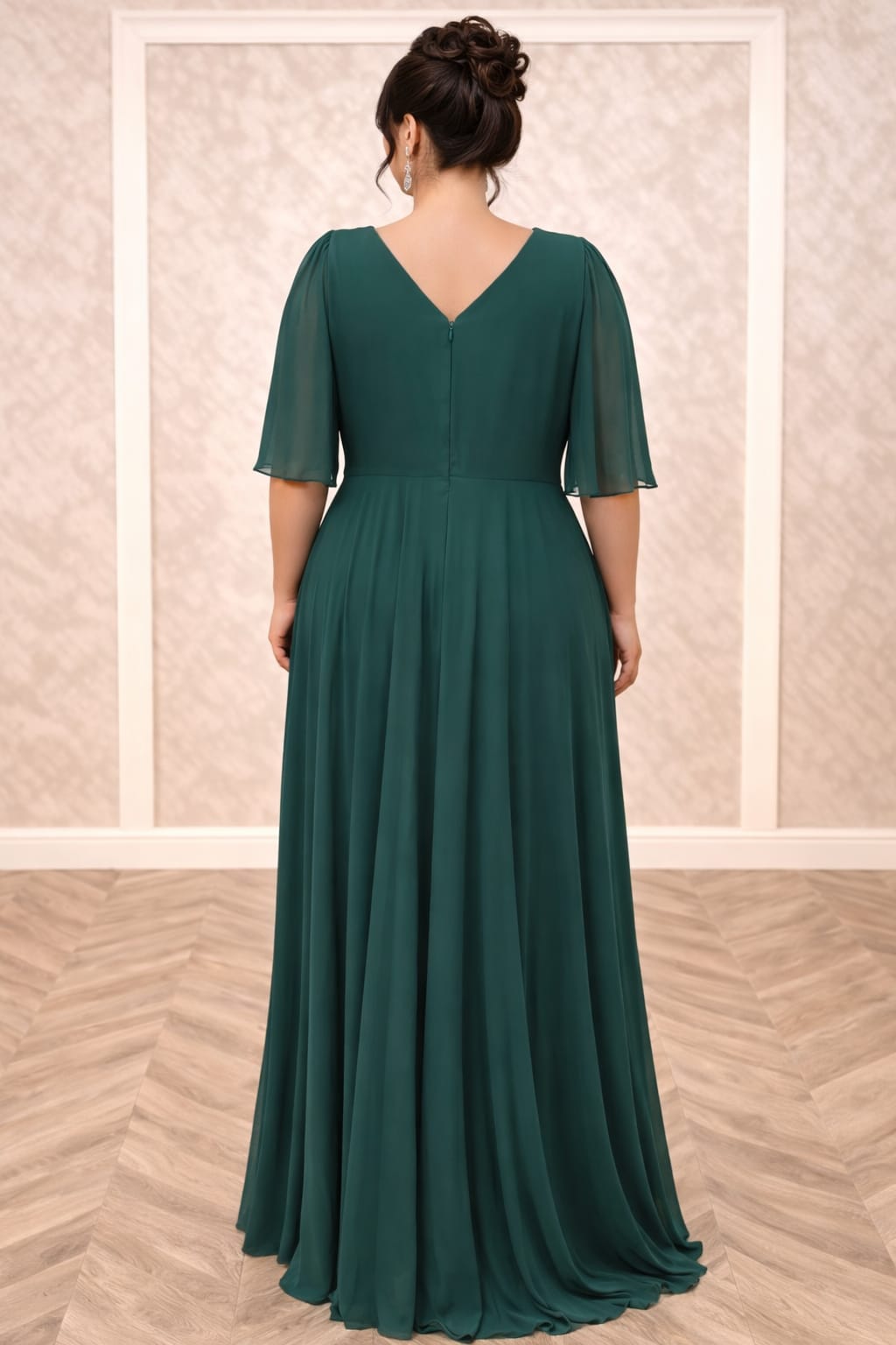 Rochia Mali – Rochie lungă din voal pentru mărimi plus size