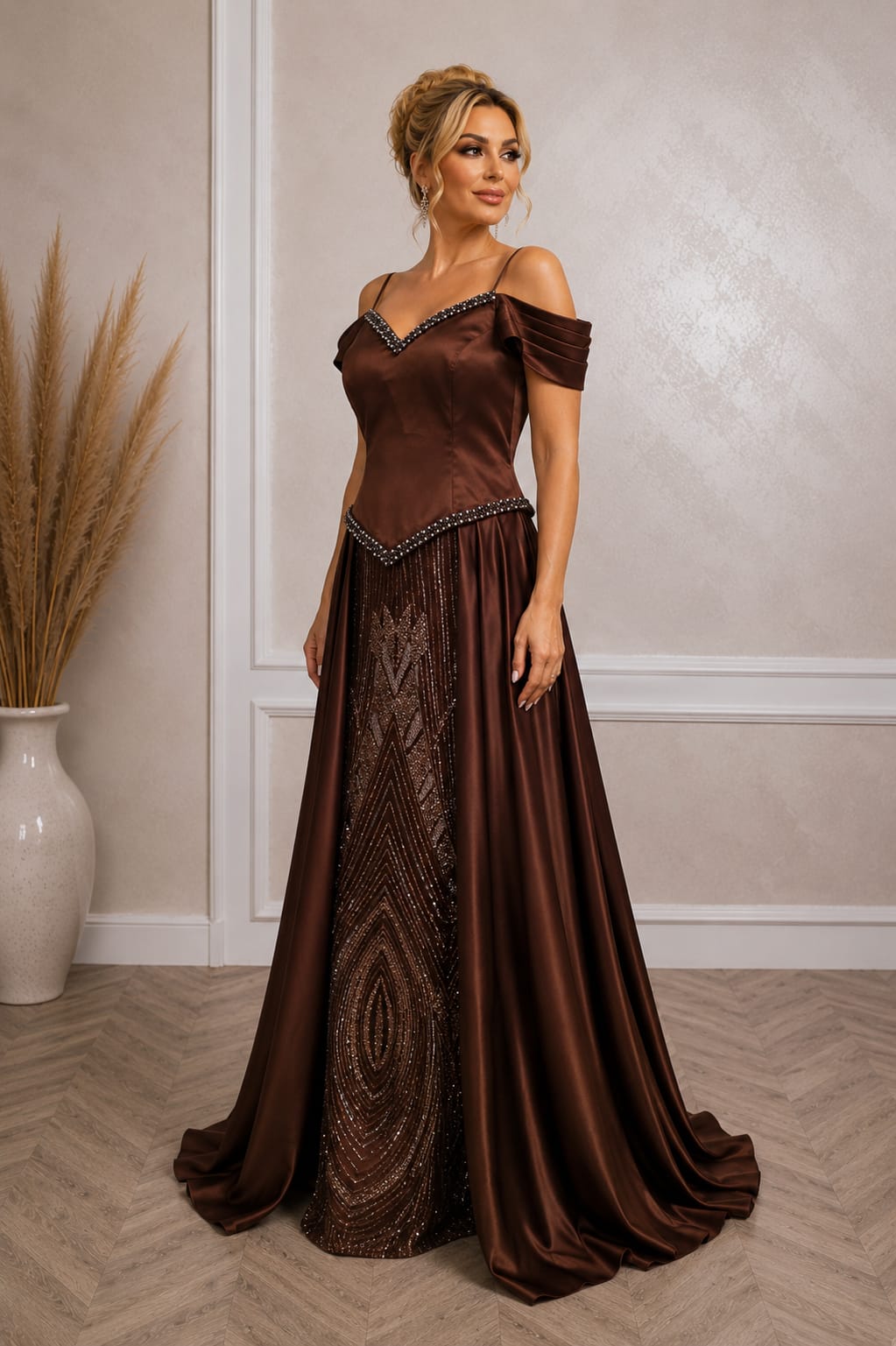 Rochia Enola - Rochie lunga eleganta cu trena mai multe culori