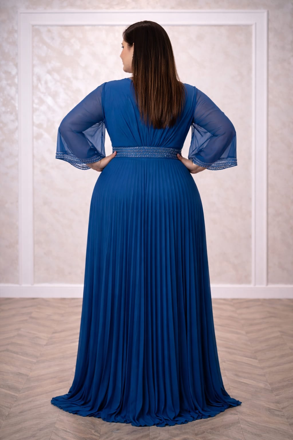 Rochia Florenta – Rochie eleganta pentru marimi foarte mari din tull italian, fluida și rafinata