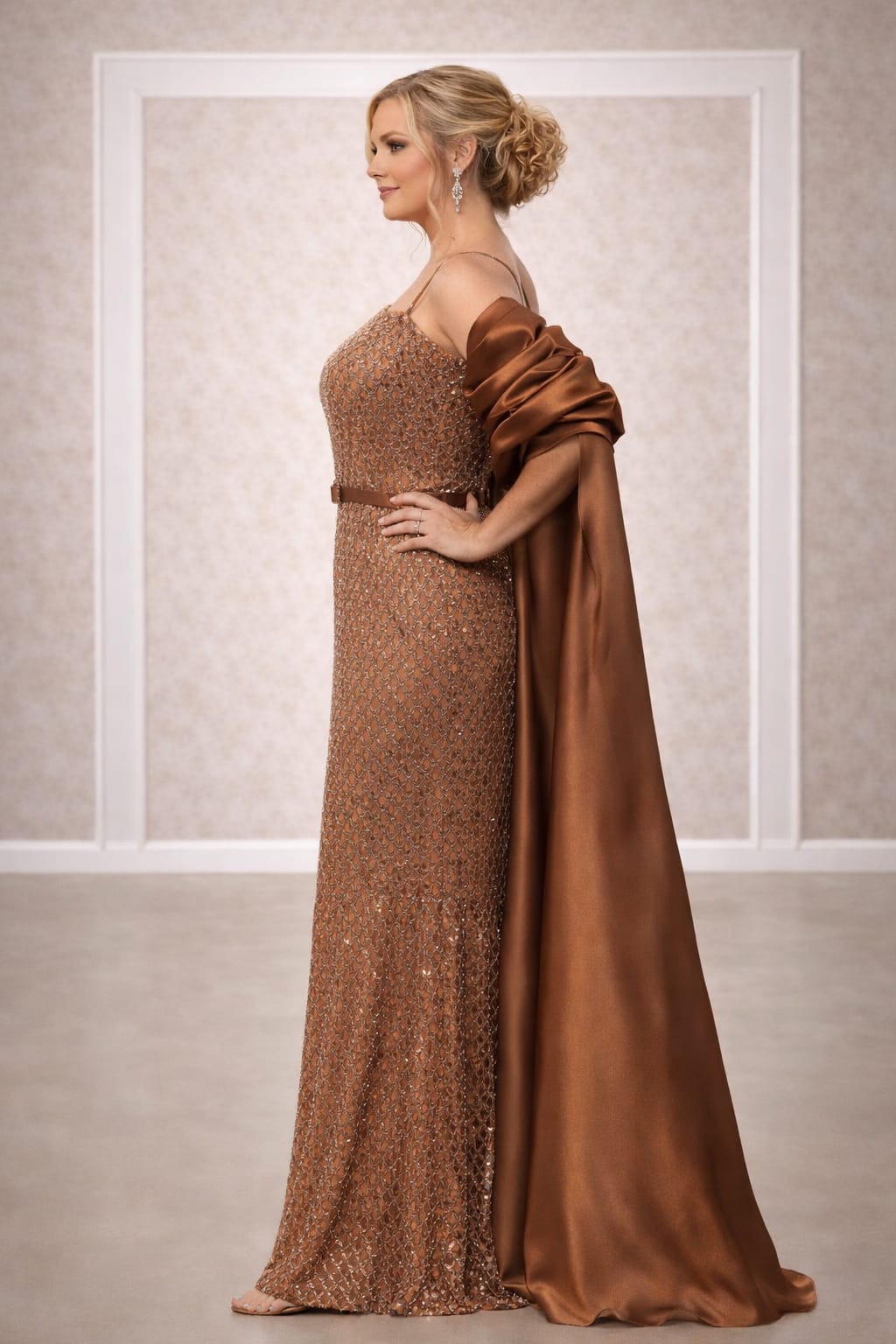 Rochia Deborah – Rochie Eleganta de seara , culoare chocolate