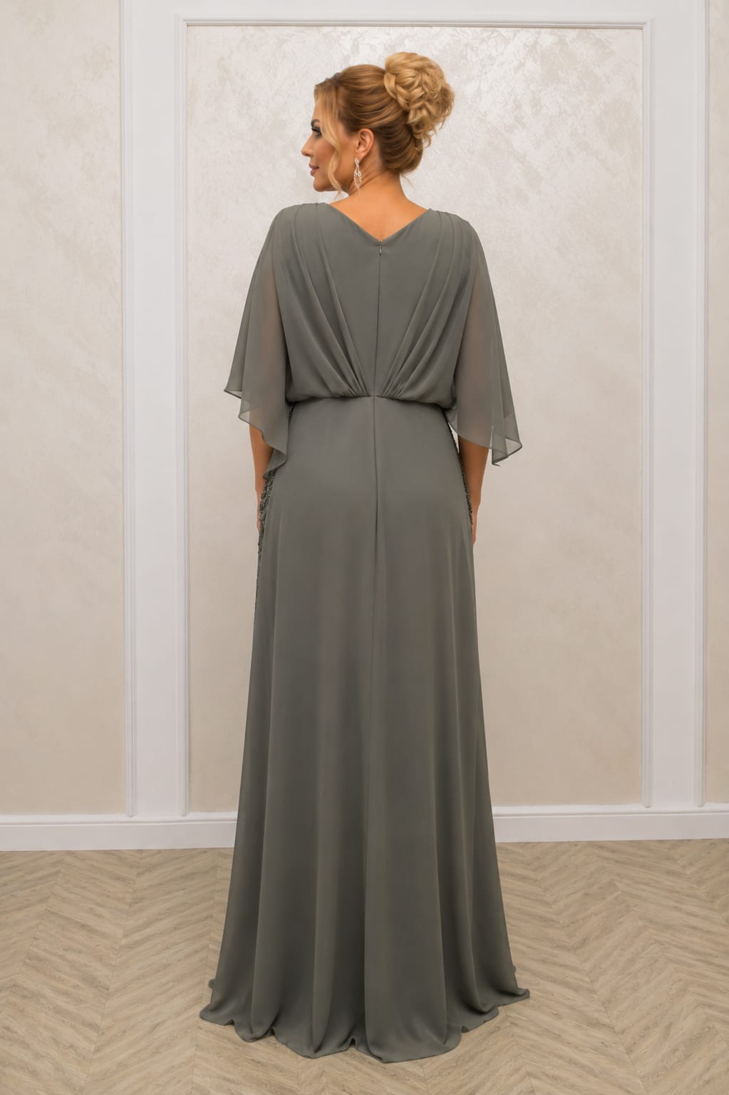 Rochia Sophia – Rochie eleganta verde din dantela cu voal pentru marimi Plus Size