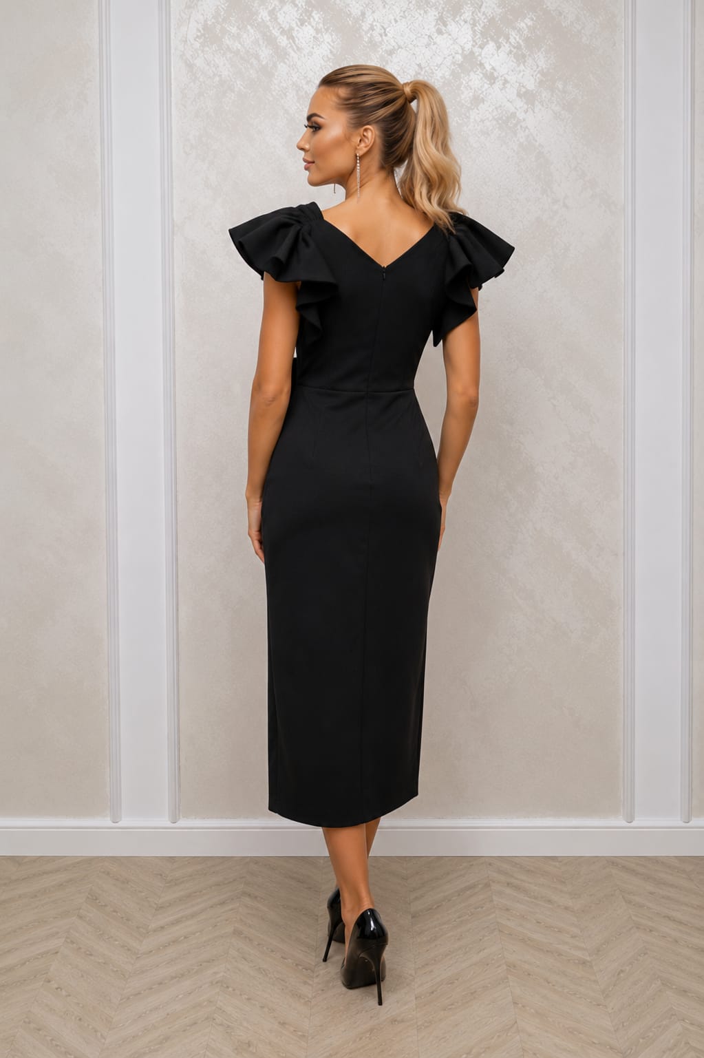 Rochie Lili – Rochie midi eleganta, sofisticata pentru aparitii memorabile