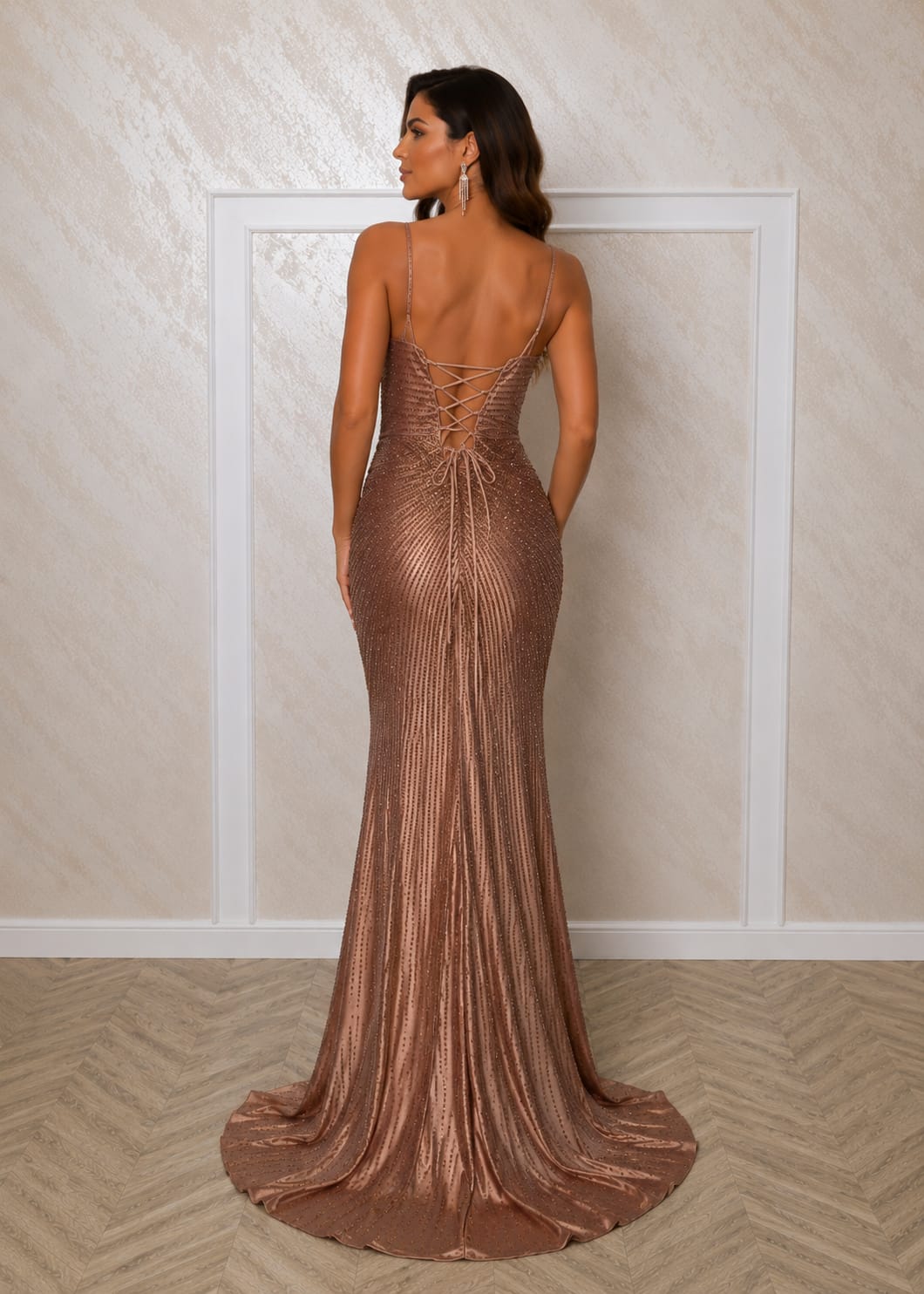 Rochia Jesica - Rochie eleganta tip sirena cu cristale , material foarte elastic
