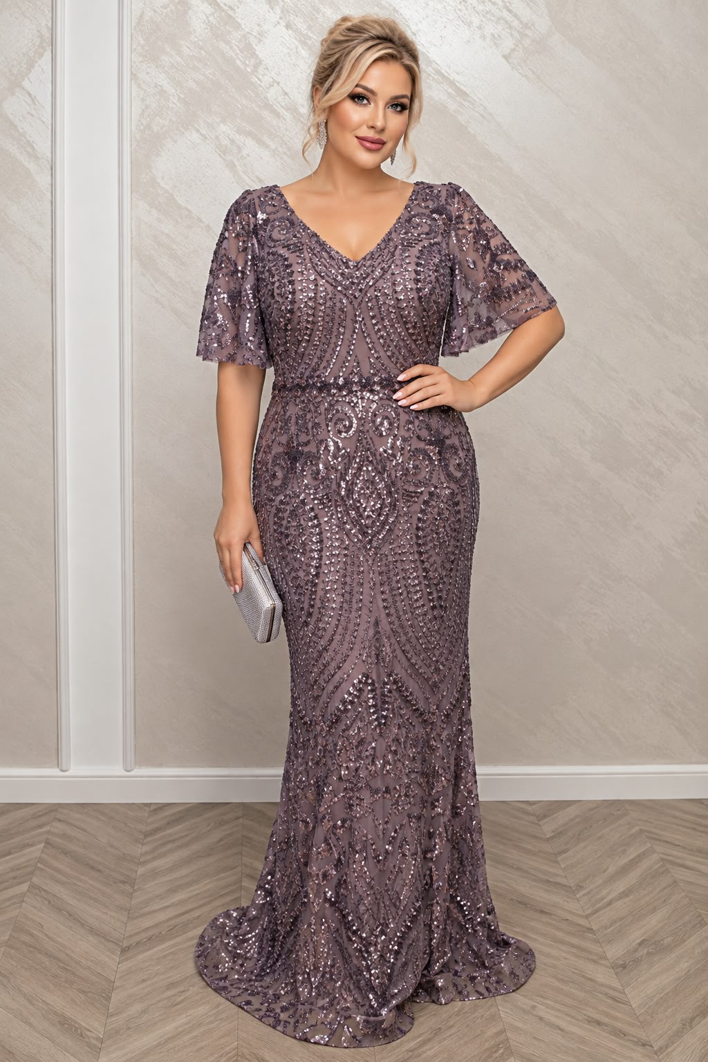 Rochie eleganta care acopera bratele