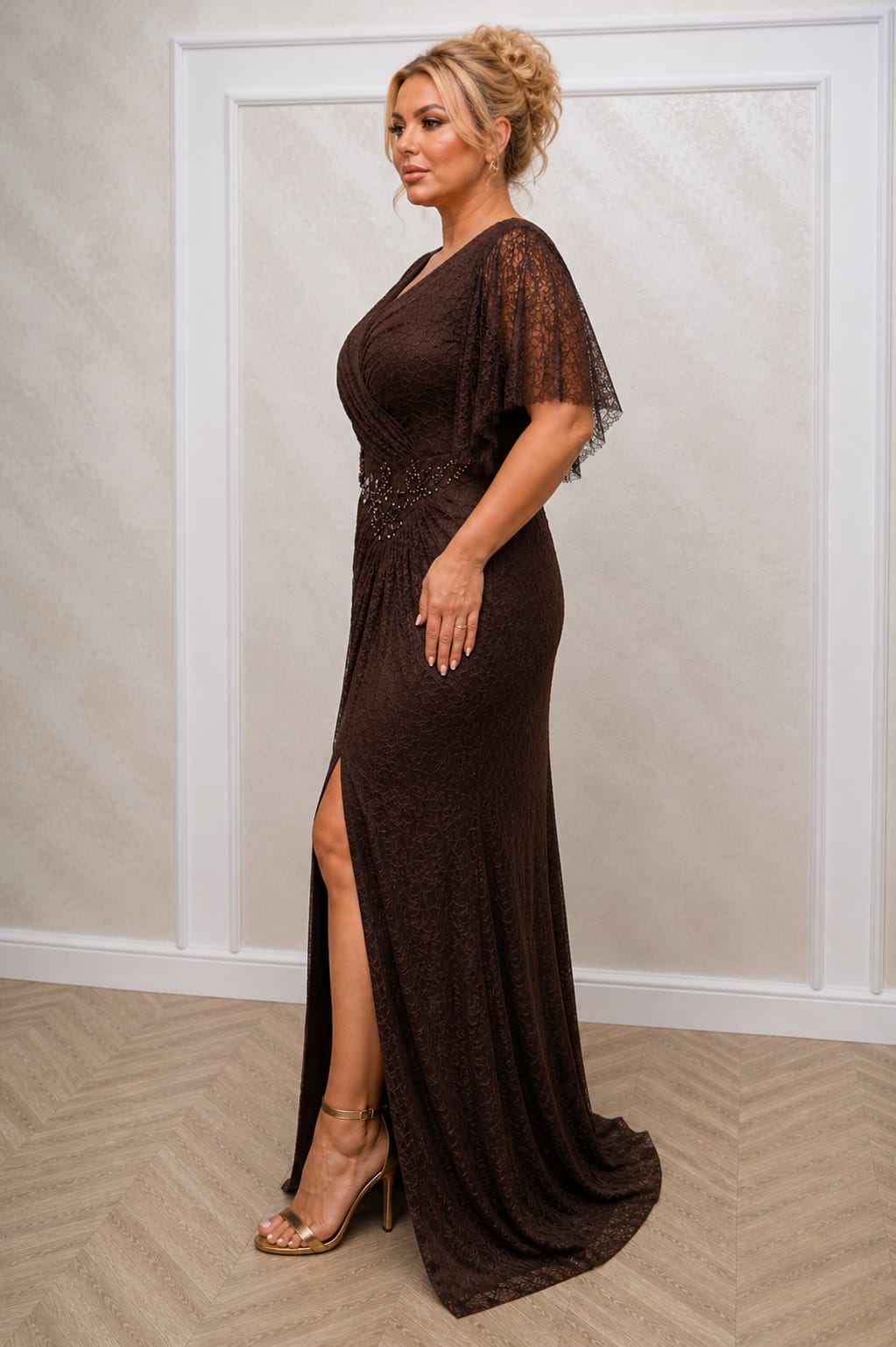 Rochia Maria – Rochie Eleganta din Dantela Frantuzeasca pentru Marimi Plus Size