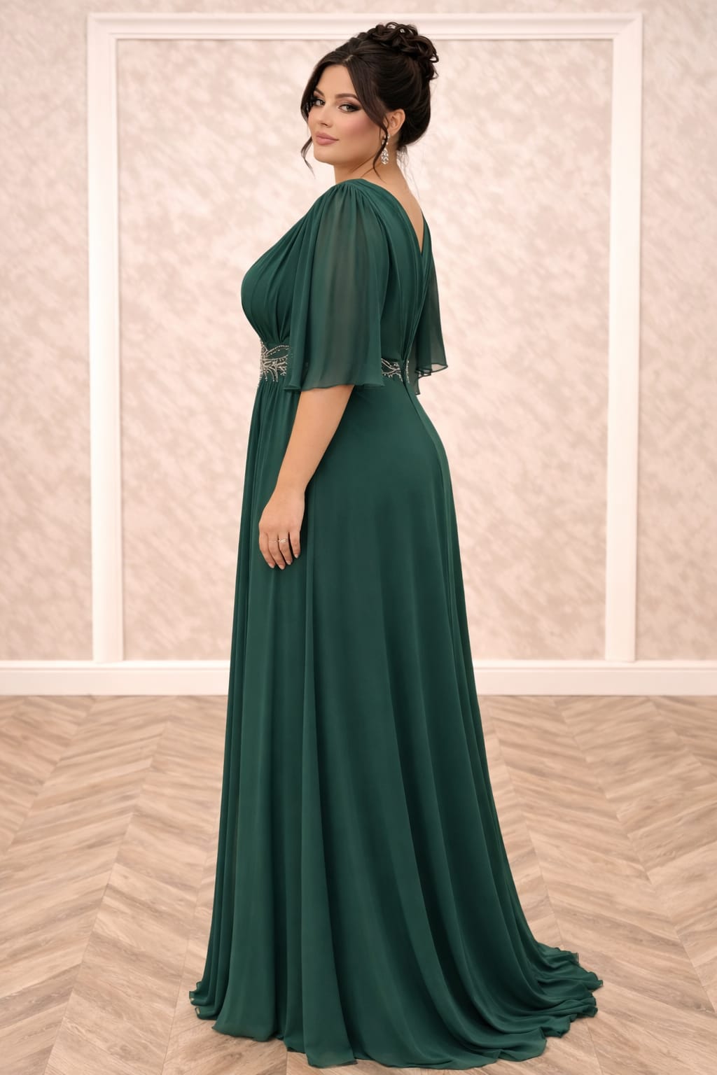 Rochia Mali – Rochie lungă din voal pentru mărimi plus size