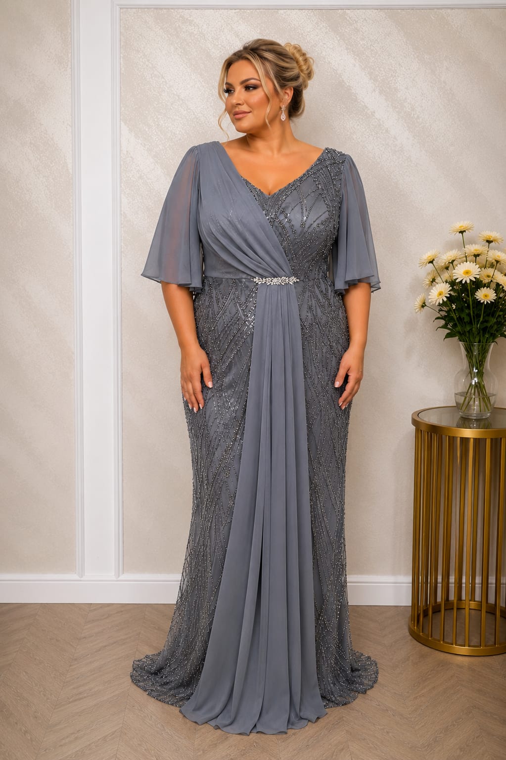 Rochia Sophia – rochie eleganta luxoasa pentru marimi plus size