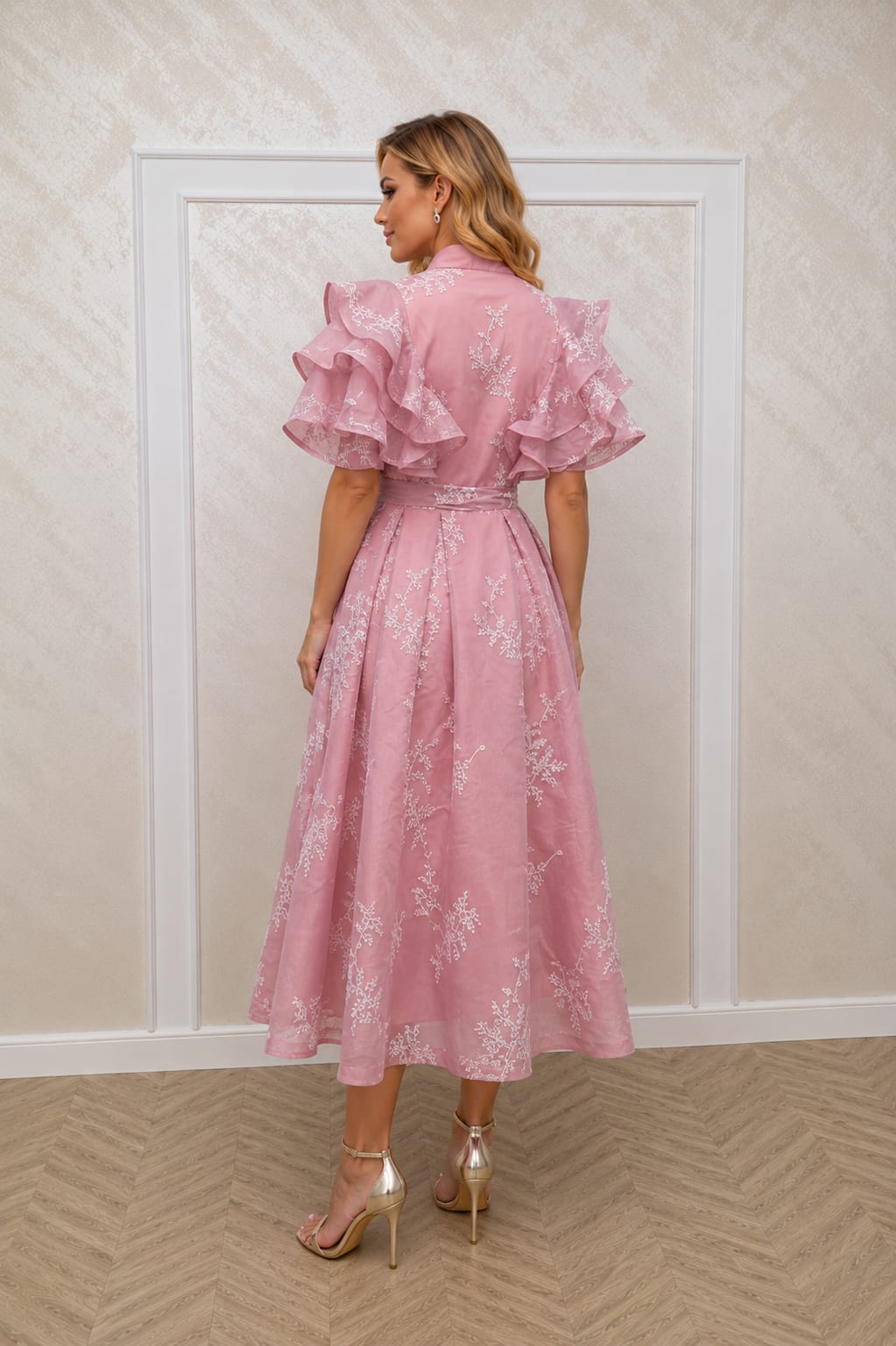 Rochie Love – Rochie lungime midi eleganta si vaporoasa pentru evenimentele  din sezonul cald