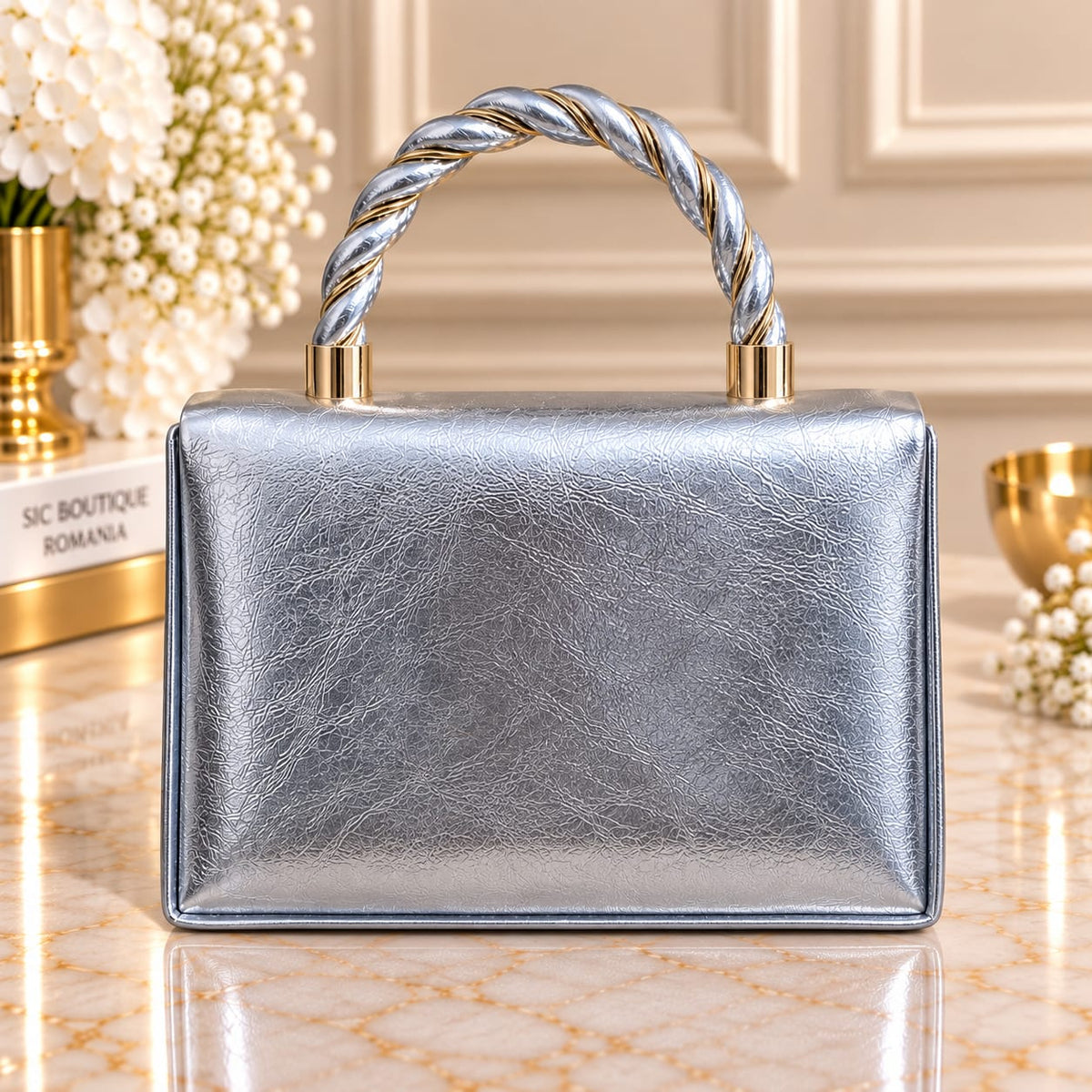 Geanta Premium in nuante metalice pentru Tinute de Ocazie